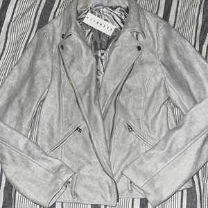 NWT faux suede moto jacket